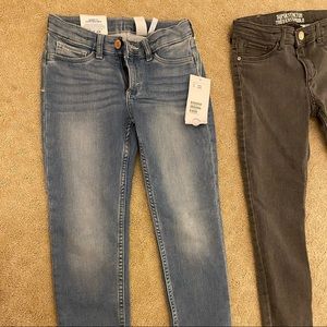 Two pairs skinny stretch H&M girls jeans
